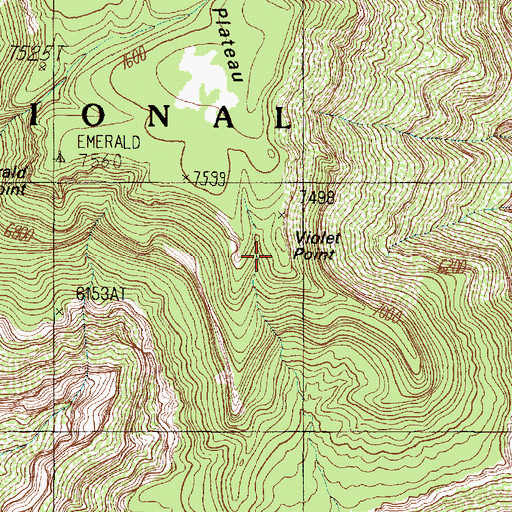 Topographic Map of Violet Point, AZ