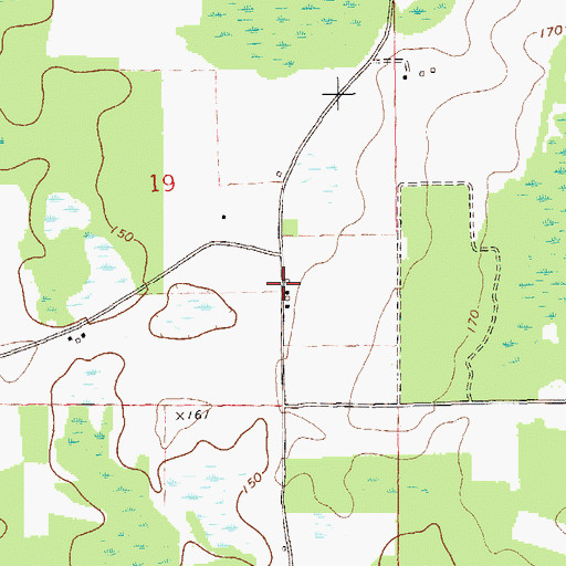 Topographic Map of Herndon School (historical), AL