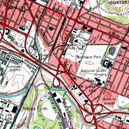 Topographic Map of Thankful Baptist Church, TN