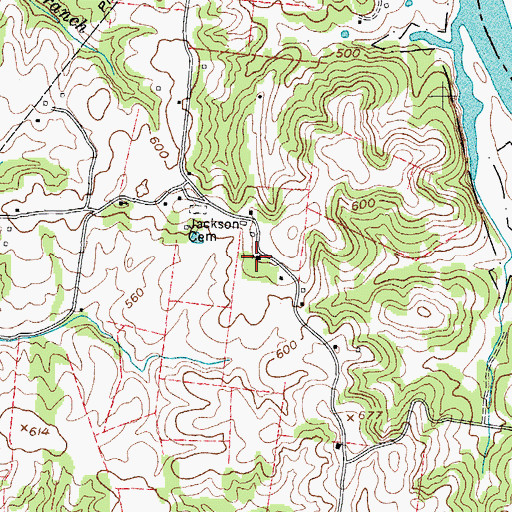Topographic Map of Bellview Church, TN