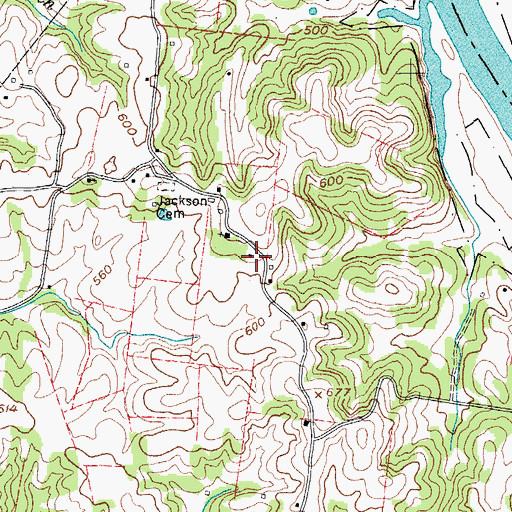 Topographic Map of Bellview School (historical), TN