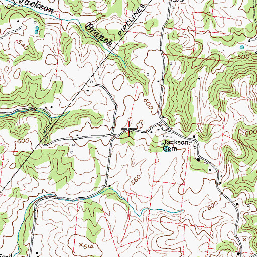 Topographic Map of Bethel Church, TN