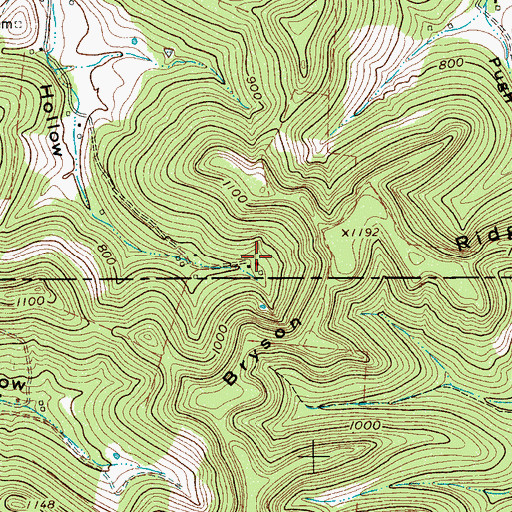 Topographic Map of Hatley Cemetery, TN