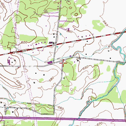 Topographic Map of Herron School (historical), TN