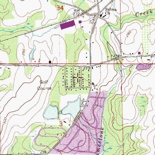 Topographic Map of Lakewood Estates, AL