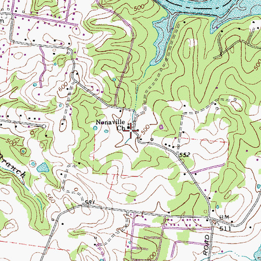 Topographic Map of Nonaville School (historical), TN
