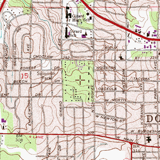 Topographic Map of Lamont Court, AL