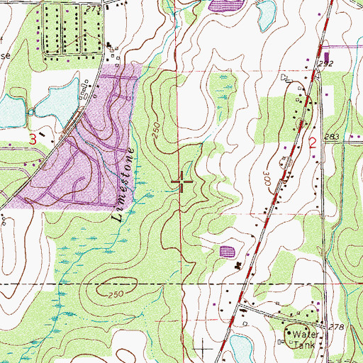 Topographic Map of Limestone Creek Sewage Treatment Plant, AL