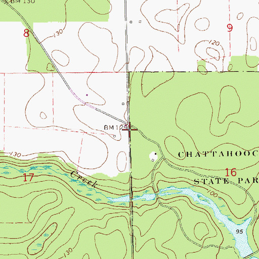 Topographic Map of Longs Store (historical), AL