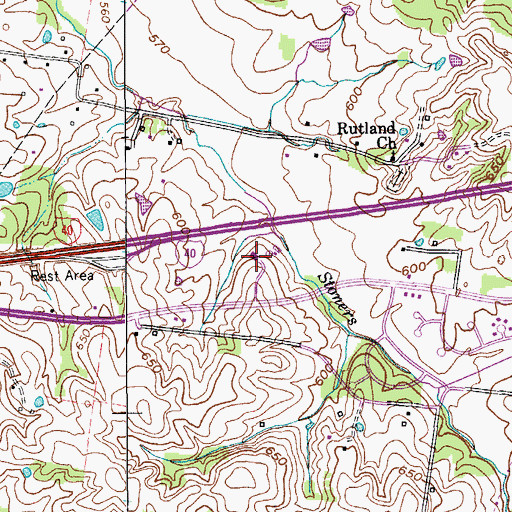 Topographic Map of Stoner Creek Elementary School, TN