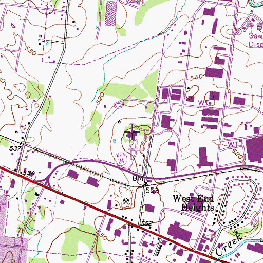 Topographic Map of University Medical Center, TN