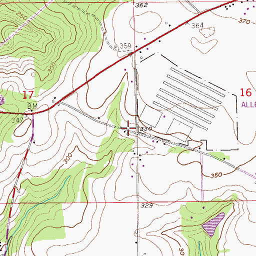 Topographic Map of Macedonia Church (historical), AL