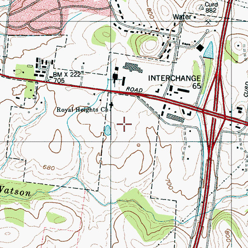 Topographic Map of Barrett Mine, TN