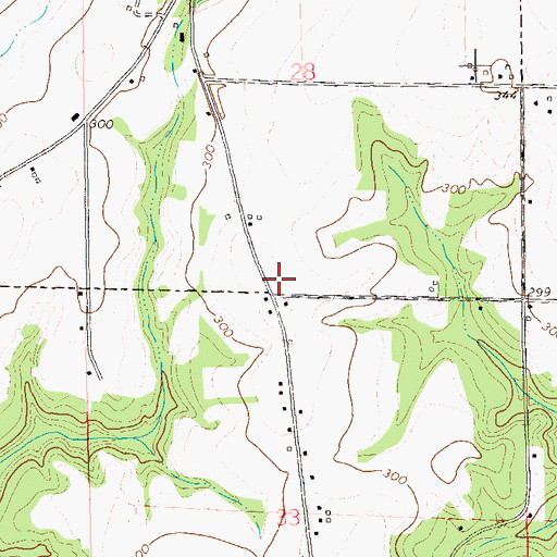 Topographic Map of Magnolia Church (historical), AL