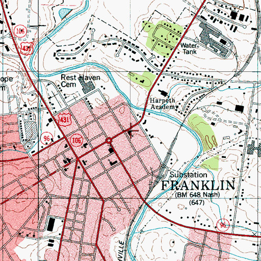 Topographic Map of Saint Philip Catholic Church, TN
