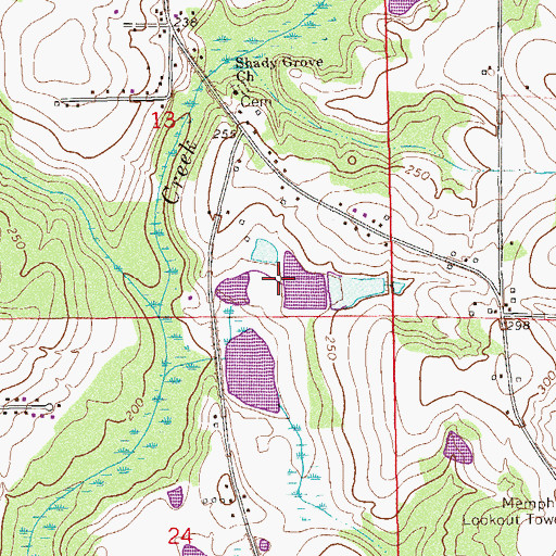 Topographic Map of Middleton Lake, AL