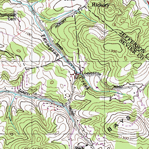 Topographic Map of Cynthiana School (historical), TN