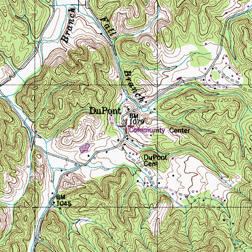 Topographic Map of Dupont School (historical), TN