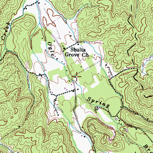Topographic Map of Flats School (historical), TN