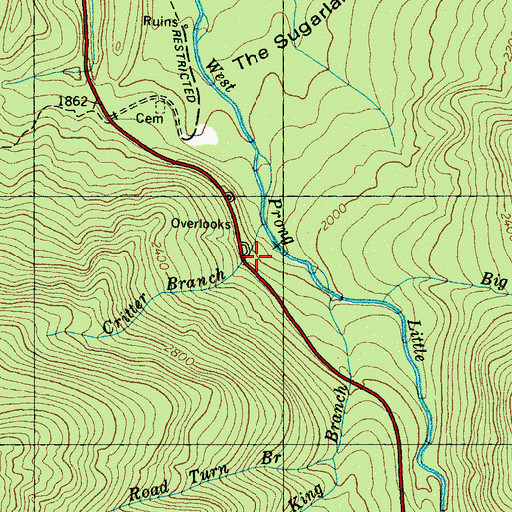 Topographic Map of Jim Carr Mill (historical), TN