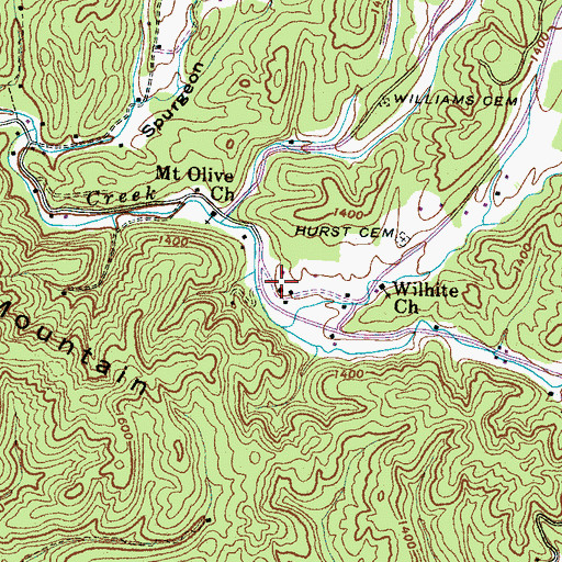 Topographic Map of Juniper School (historical), TN