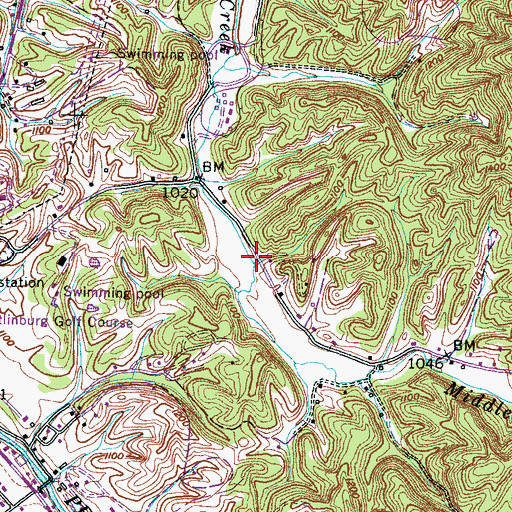 Topographic Map of Marshall Grove Church (historical), TN