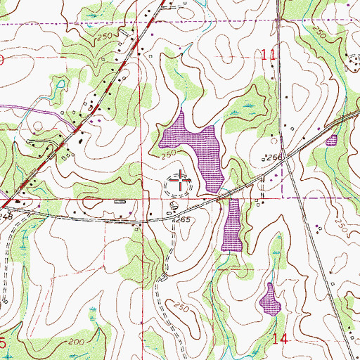 Topographic Map of Morris Lake, AL