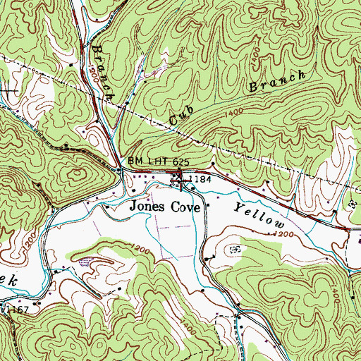 Topographic Map of New Salem Church, TN