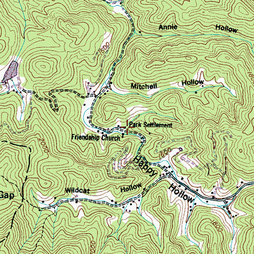 Topographic Map of Park Settlement School (historical), TN