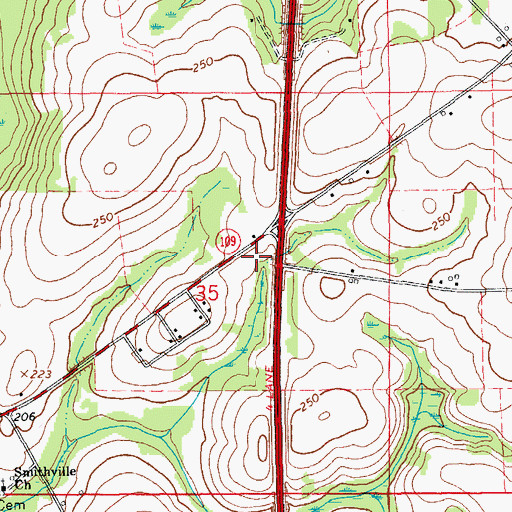 Topographic Map of Mount Enon Church (historical), AL