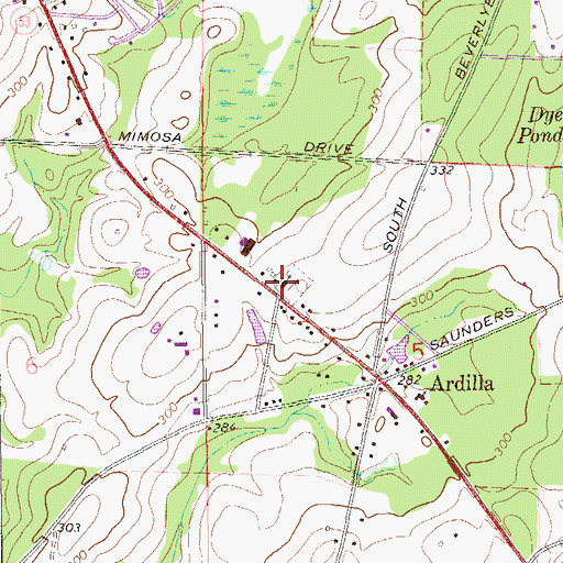 Topographic Map of Mount Pleasant Church, AL