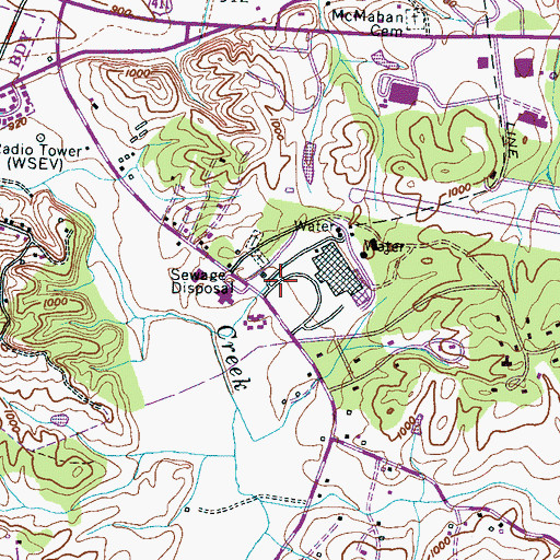 Topographic Map of Sevier County Home (historical), TN