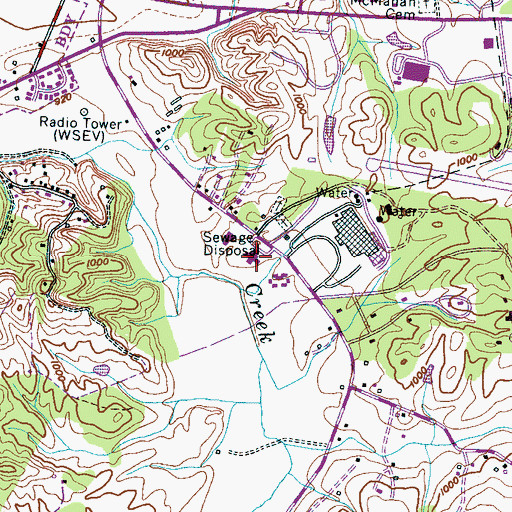 Topographic Map of Fort Sanders Sevier Medical Center (historical), TN