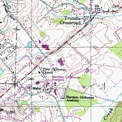 Topographic Map of Seymour Primary School, TN