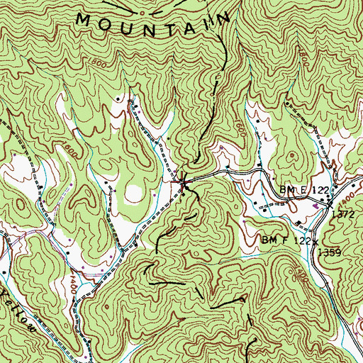 Topographic Map of Sunset Gap School (historical), TN