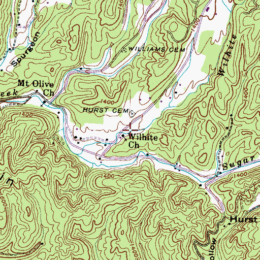 Topographic Map of Wilhite School (historical), TN