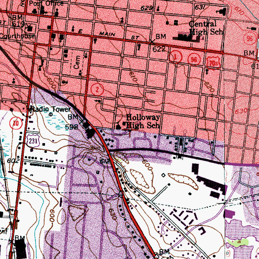 Topographic Map of Bradley Elementary School, TN