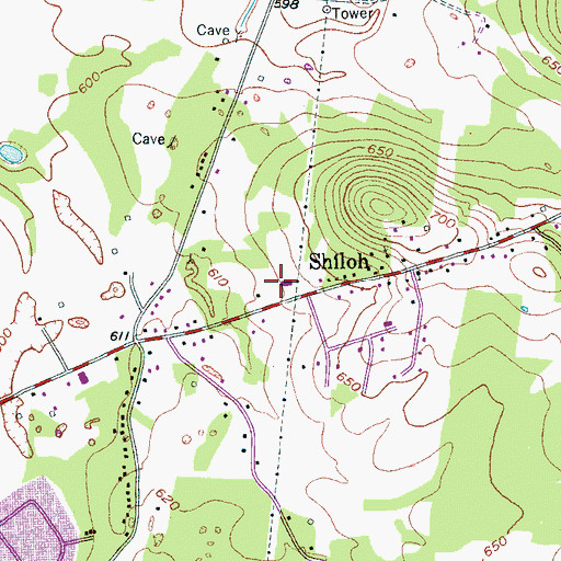 Topographic Map of Daniel McKee Speical Education School, TN