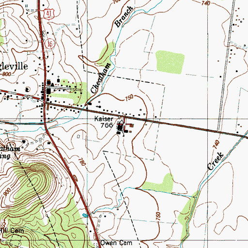 Topographic Map of Eagleville High School, TN