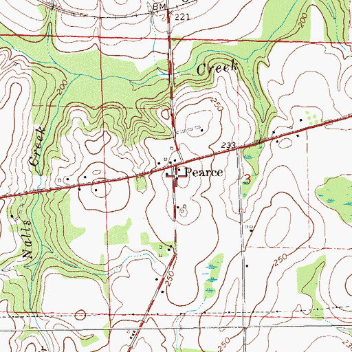 Topographic Map of New Poplar Springs Church, AL