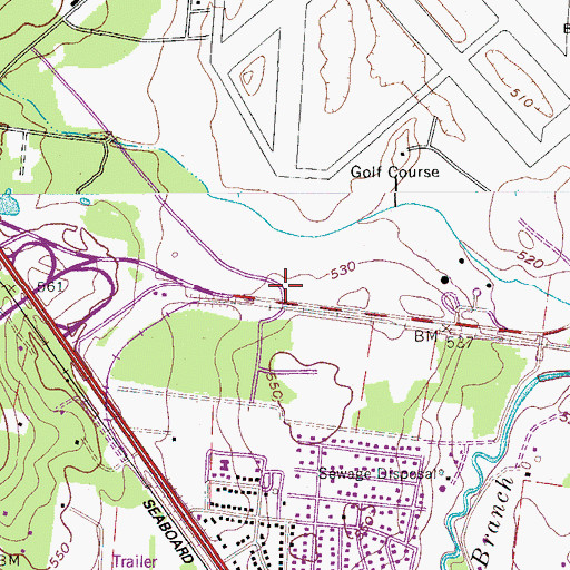 Topographic Map of First Baptist Church, TN