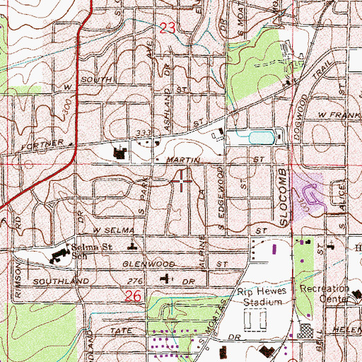 Topographic Map of Normandale, AL