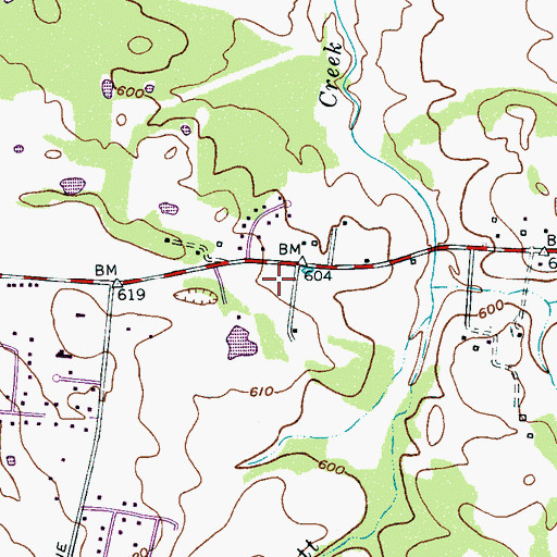 Topographic Map of Franklin Road Christian School, TN