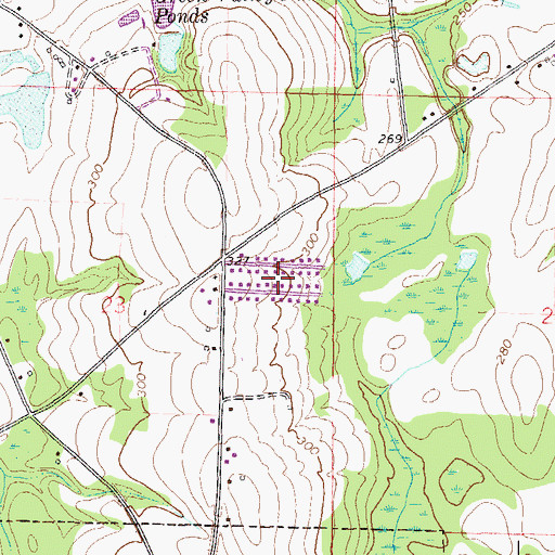 Topographic Map of North Cowarts, AL
