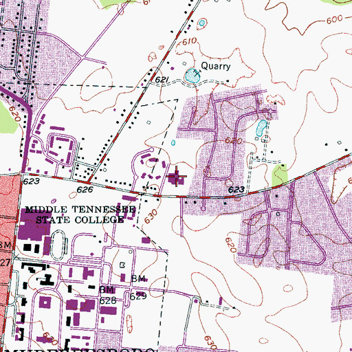 Topographic Map of Reeves Rodgers Elementary School, TN