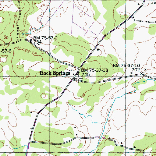 Topographic Map of Rock Spring Church (historical), TN