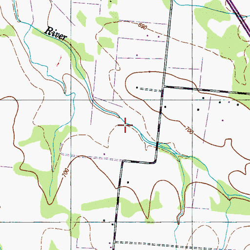 Topographic Map of Rutherford College (historical), TN