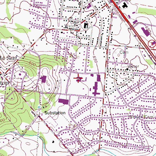 Topographic Map of Smyrna Primary School, TN