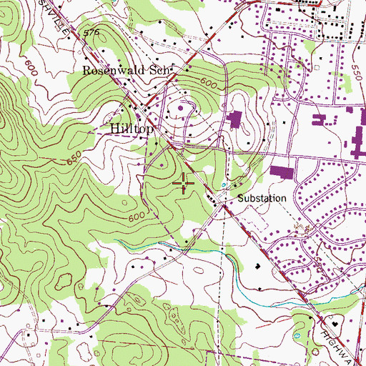 Topographic Map of Smyrna West Elementary School, TN