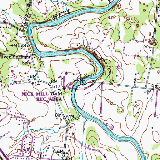 Topographic Map of Wards Mill (historical), TN